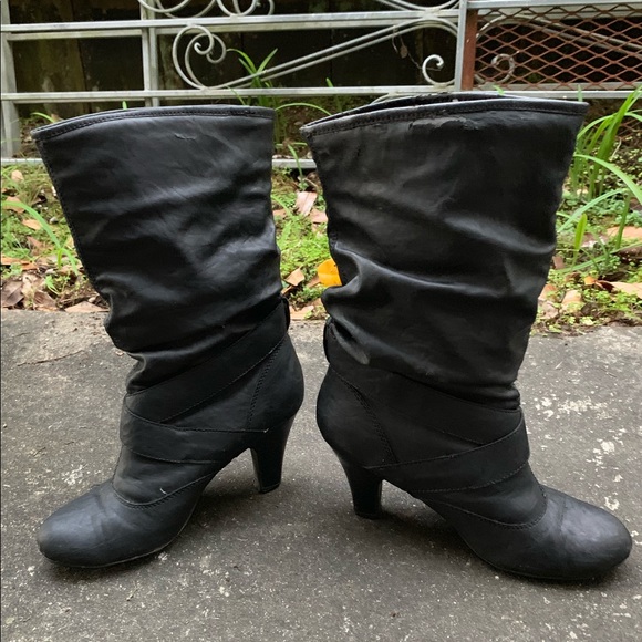 Cathy Jean mid-calf heeled boots - Picture 3 of 5